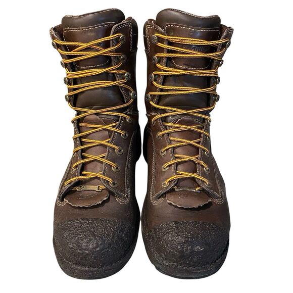 Danner Quarry USA Leather Gore-Tex 8” Work Boots Vibram Brown Soft Toe Mens 11 D - Picture 4 of 11